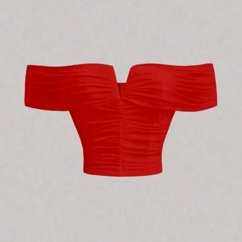 ❤️ Top de hombros descubiertos — Rojo