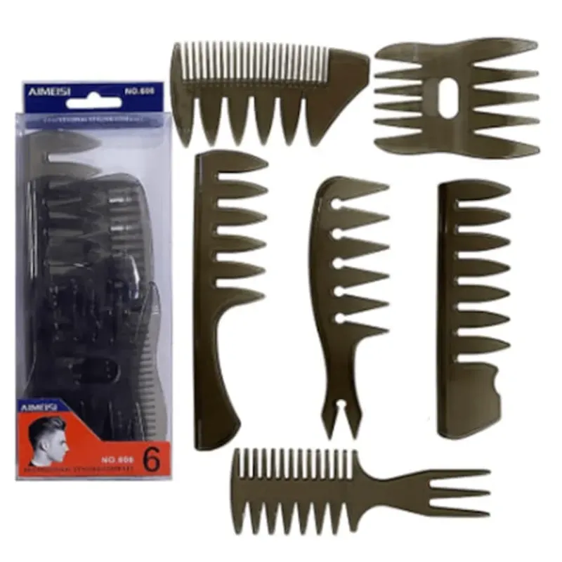 Set de peines de dientes anchos para hombre