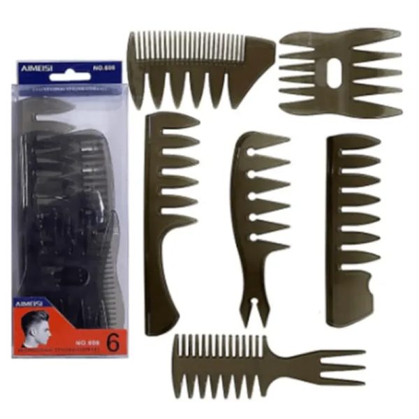 Set de peines de dientes anchos para hombre