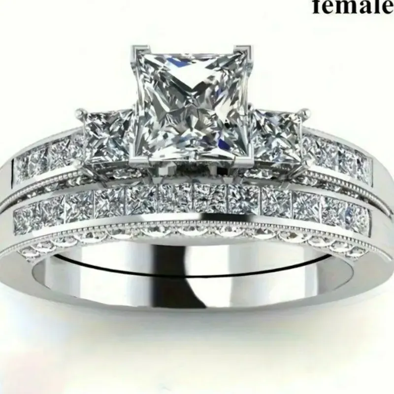 Pareja de anillos de acero inoxidable