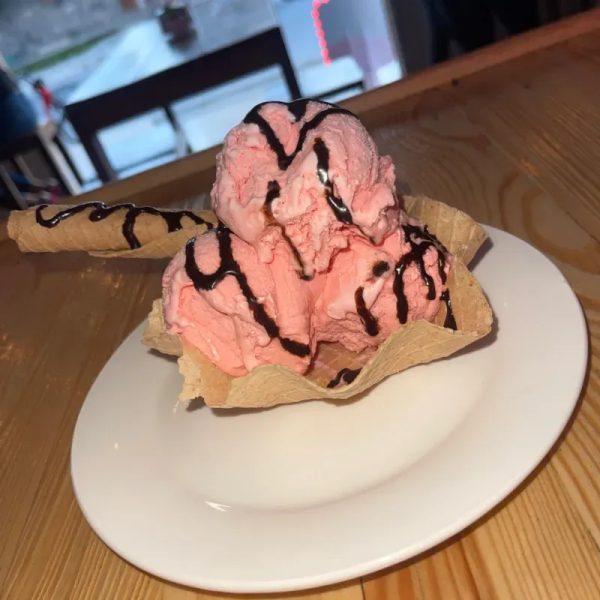 Cesta con helado