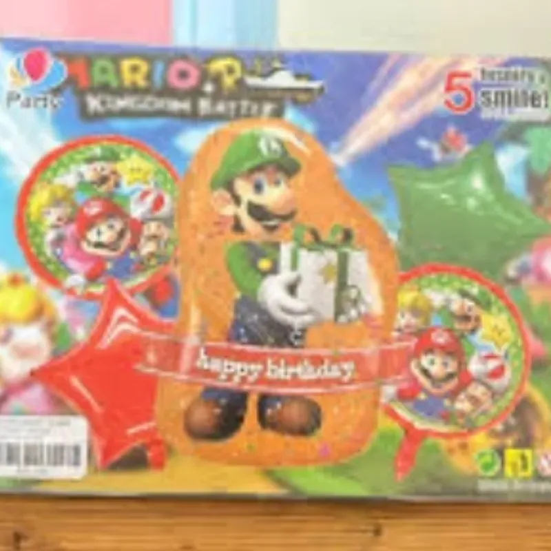 Set de globos Luigui Super Mario