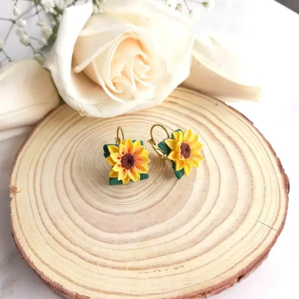 ✨Aretes de Girasoles (cierre español)✨