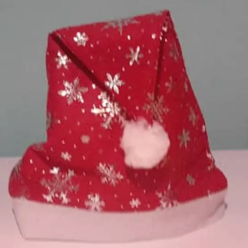 Gorro con copos plateados
