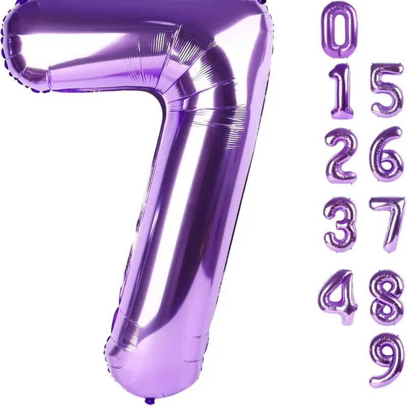 Globo foil número 7 morado