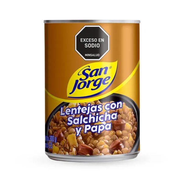 Lentejas con Salchicha y Papas