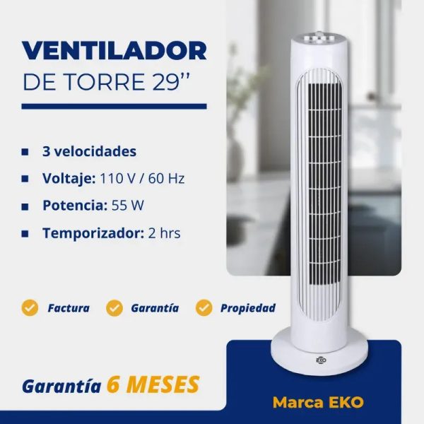 VENTILADOR DE TORRE 29" EKO (EKO29-11B) (FAD)