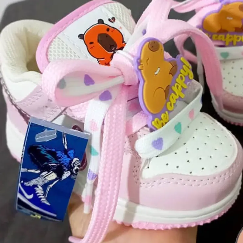 NIKE AIR FORCE ROSA CAPIBARA DOBLE CORDÓN