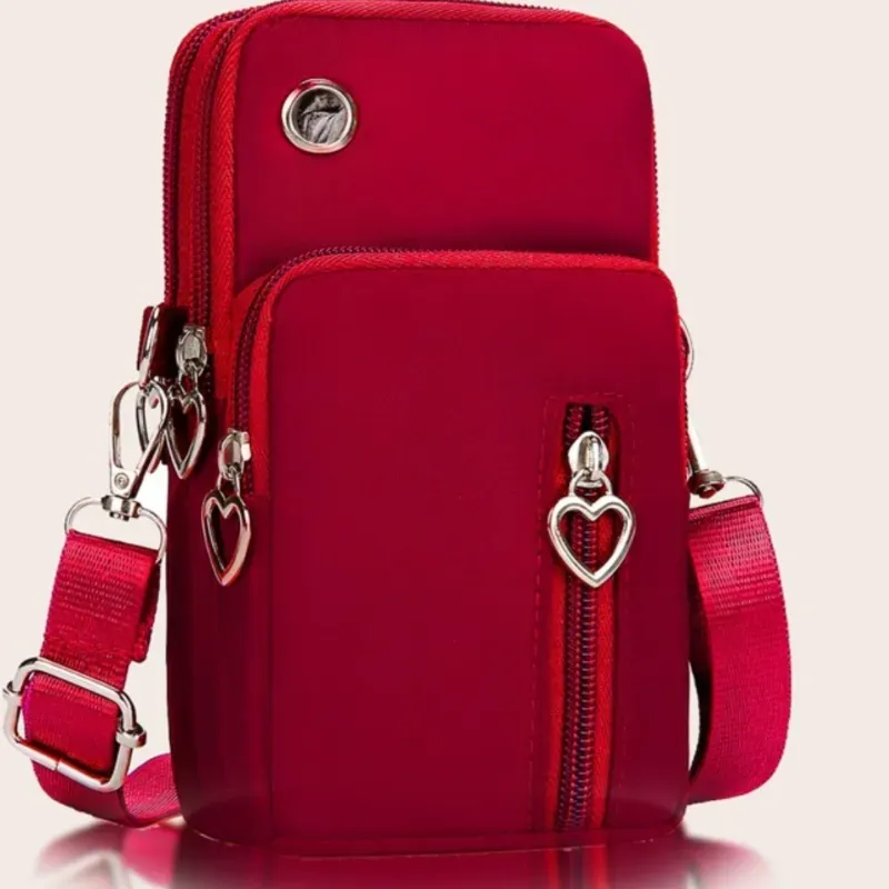 BOLSO PORTA CELULAR ROJO