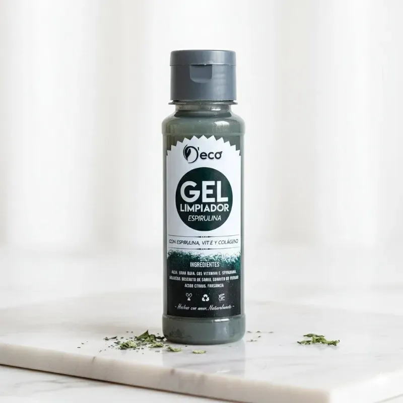 Gel limpiador facial de espirulina