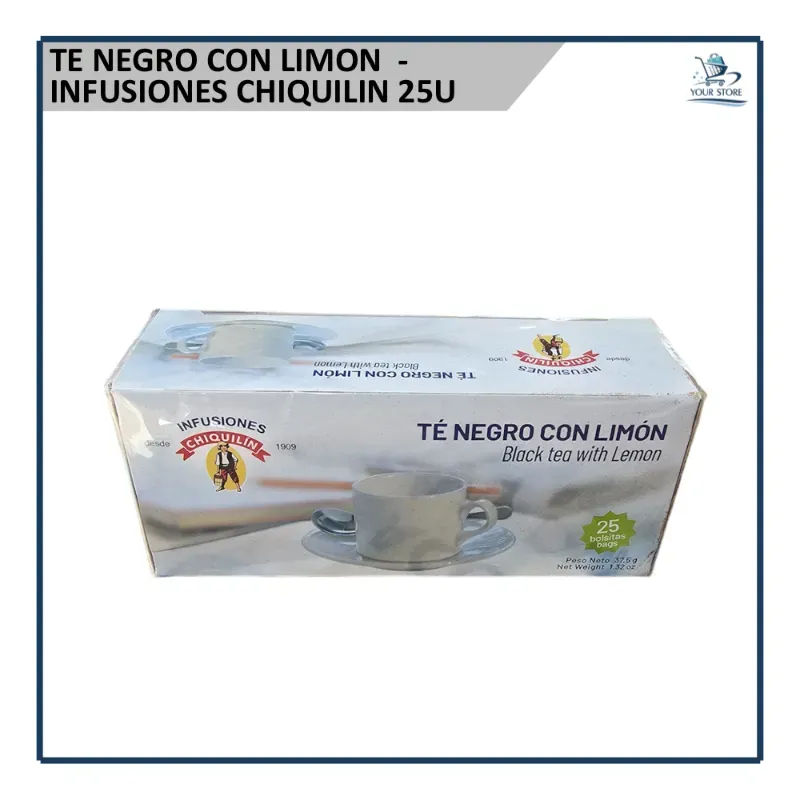 Té Negro con Limón - Infusiones Chiquilin (25u)