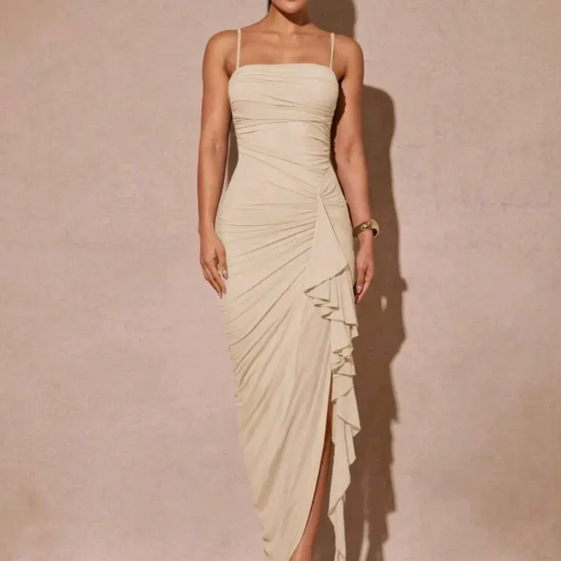 Vestido elegante albaricoque