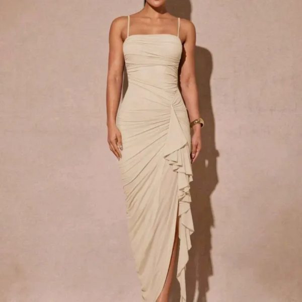 Vestido elegante albaricoque