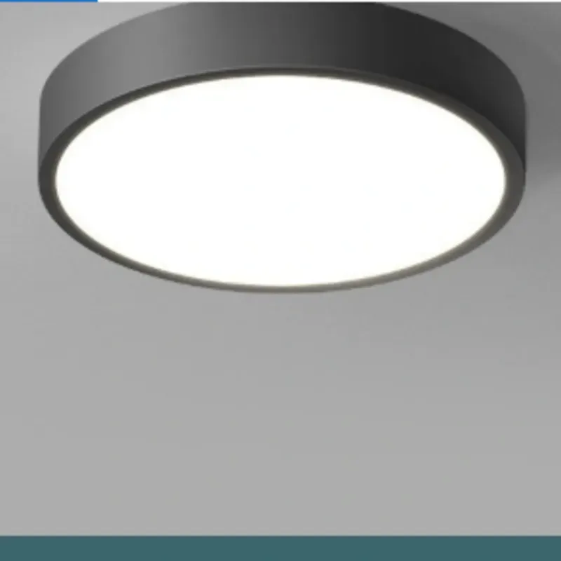 Lámpara de techo, estilo sencillo, apta para distintos espacios, desde el interior al exterior, forma redonda, lámpara de panel