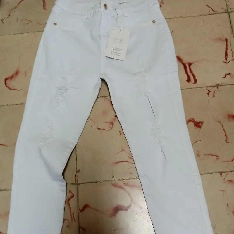 pantalones blancos lisos