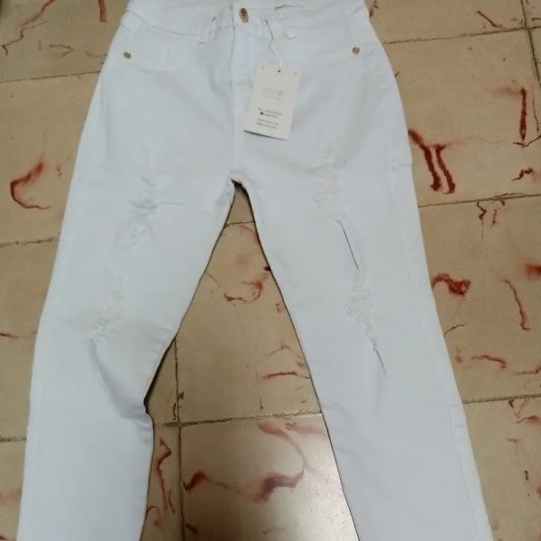 pantalones blancos lisos