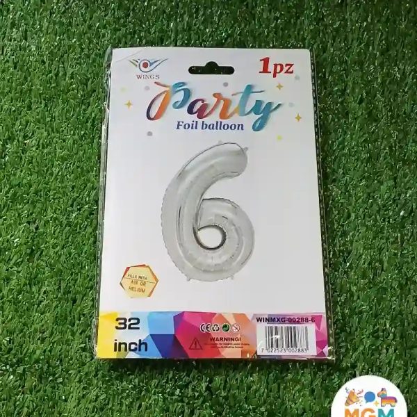 Número 6 Plateado