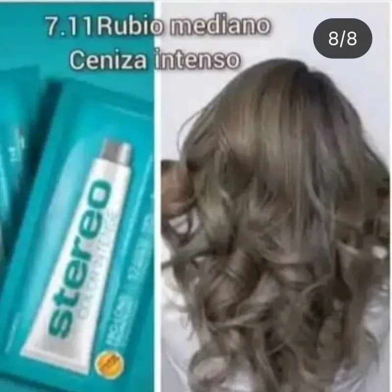 AK6>Tinte 7-11NC Rubio Med Ceniza Intenso STEREO