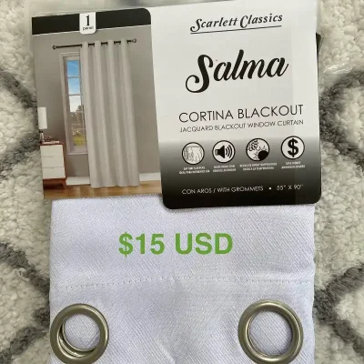 Cortinas Blackout 55x90” blanca