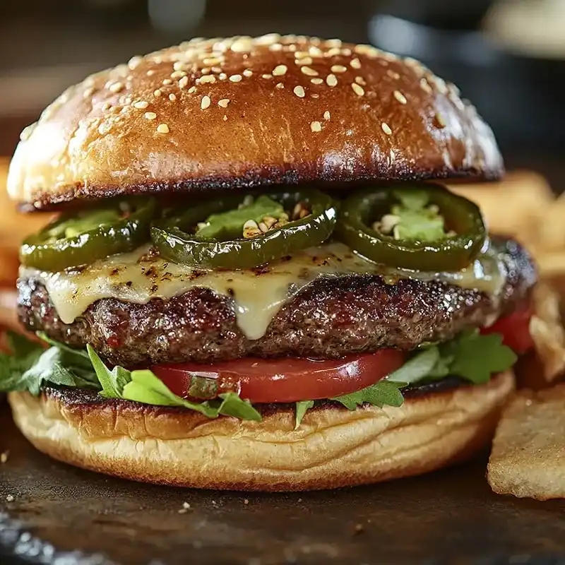 Hamburguesa con Jalapeños