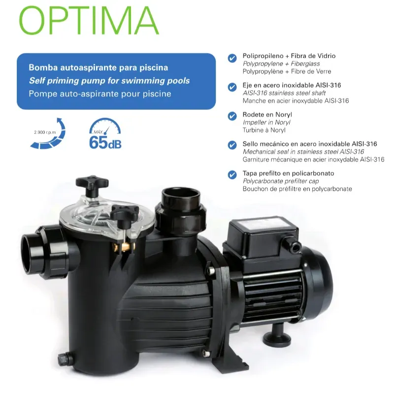 Bomba de agua óptima 100 M 230 VAC 60 hz 1 cv.   429110003