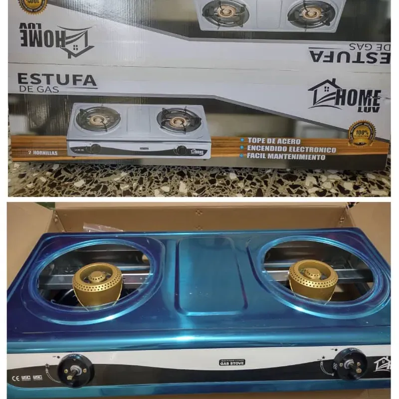 Estufa de gas o cocina de 2 hornillas. Modelo: 7102