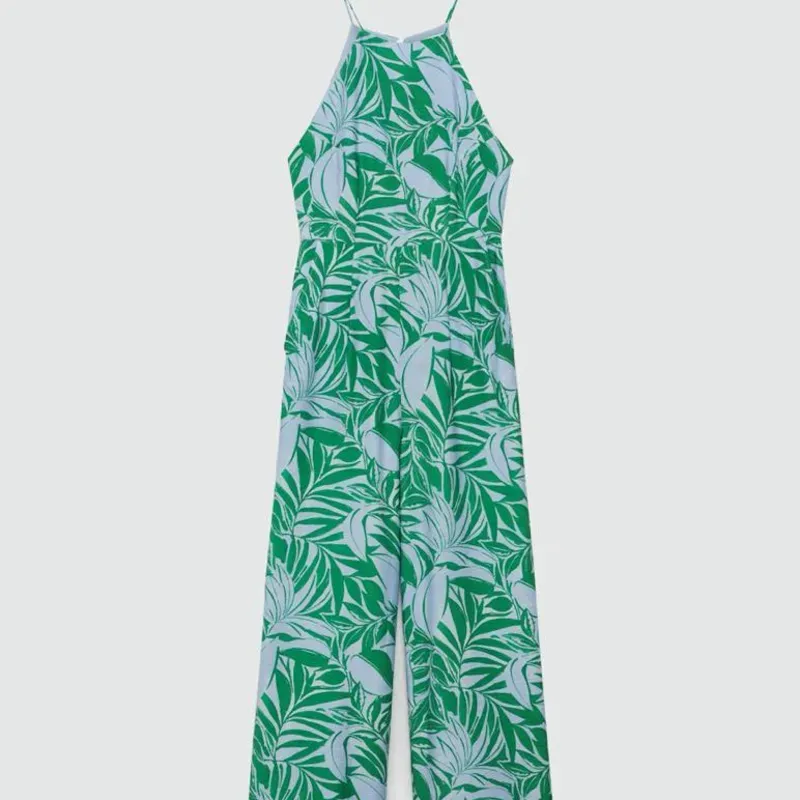 Mono Estampado de Hojas Verdes de Tirantes
