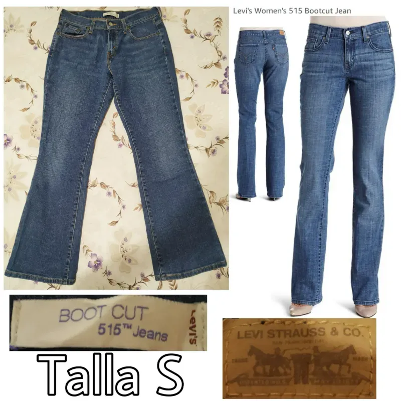 Pantalón de mezclilla azul,