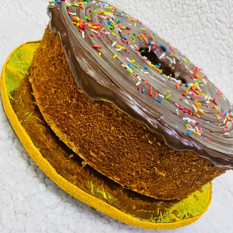 Roscón con cobertura de chocolate