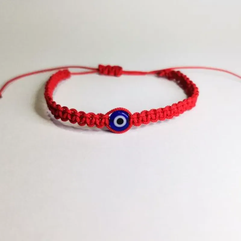 Pulsera tejida  con ojo turco para bebes