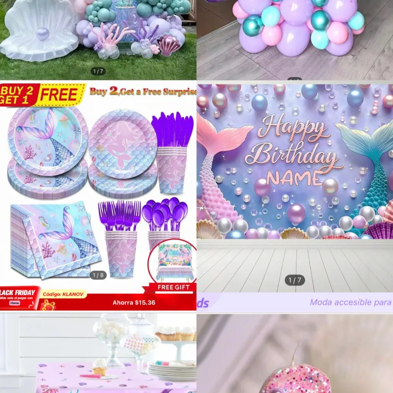 Decoración con temática de sirenita