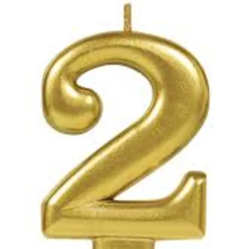 Velas de número metálica