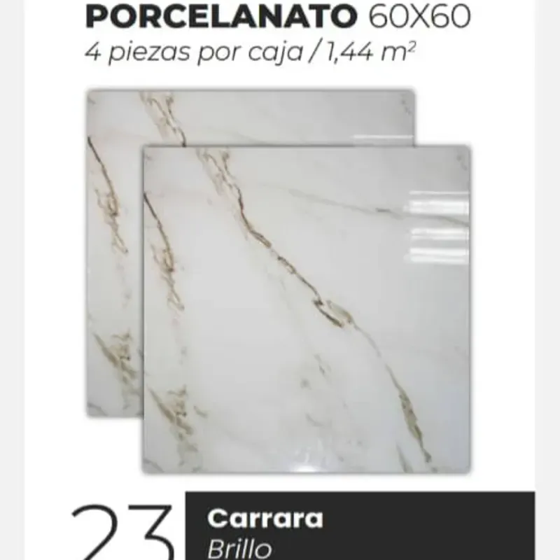 Losas Porcelanato Brillo Carrara