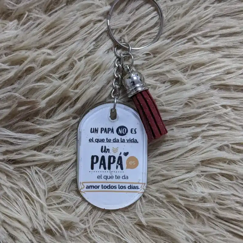 Llavero ovalado con foto