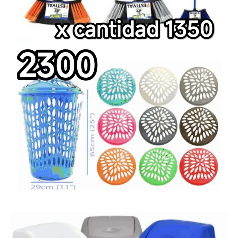 Cestos d ropa ,cestos d basura ,escobas