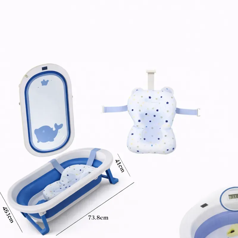 Set de Bañera Plegable y Almohada de Baño