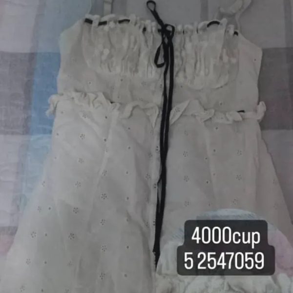 Vestido corto blanco talla M