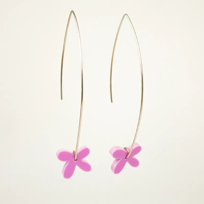 PENDIENTES HILO DE PLATA COLOR PASTEL