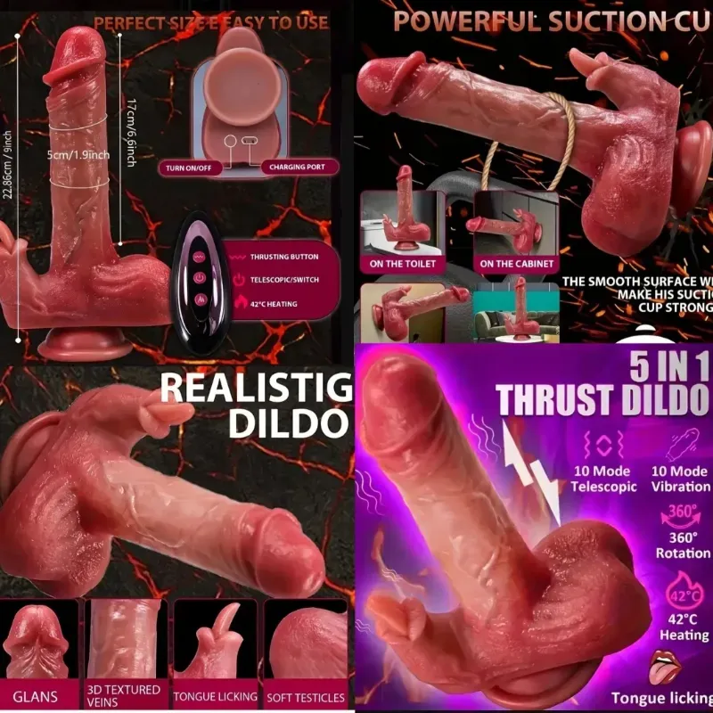 Consolador realista 4 en 1