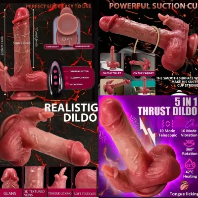 Consolador realista 4 en 1