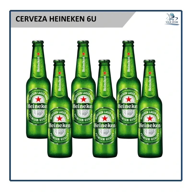 Botellas de Cerveza Heineken 330ml (6u)