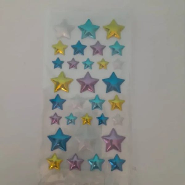 Stickers 3d forma estrella varios tamaños varios colores 2
