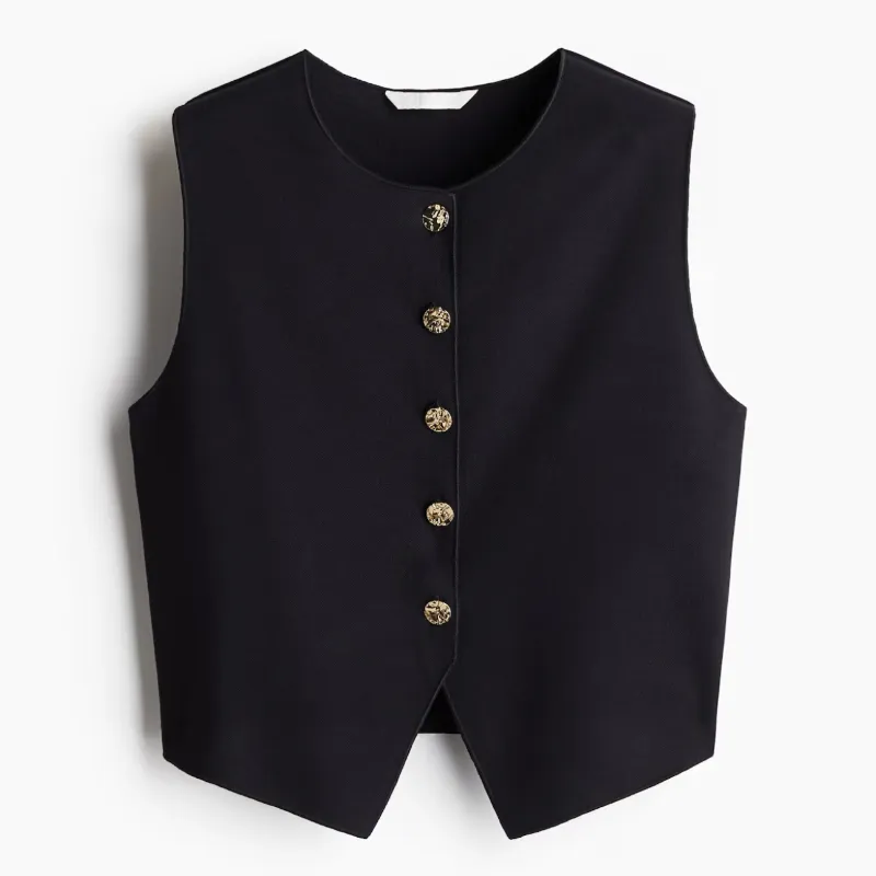 Blusa con Botones dorados