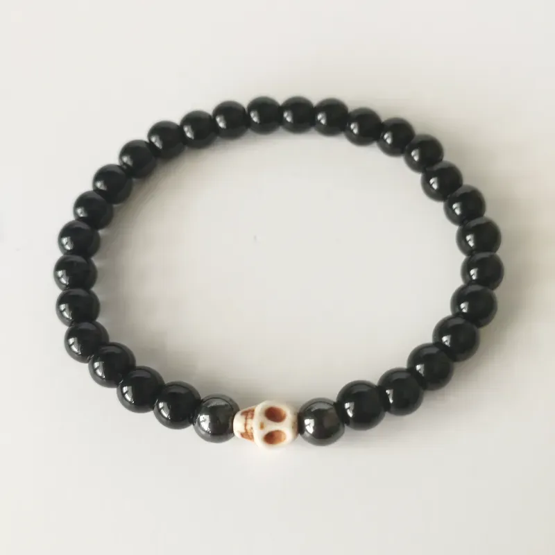 Pulsera de ónix , hematita magnética y cadavera