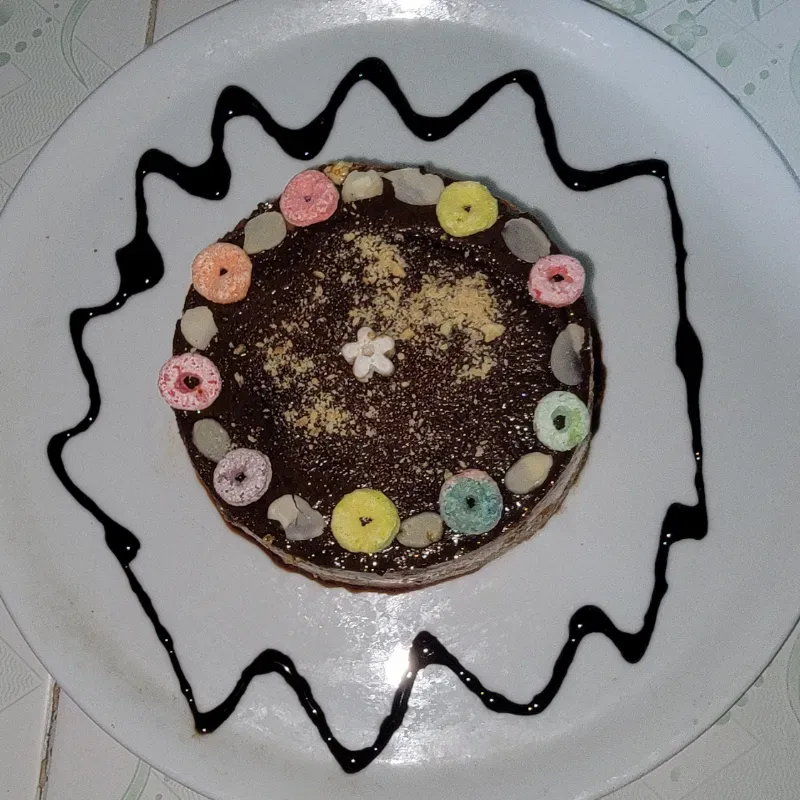 Flan con decoración