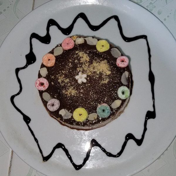 Flan con decoración
