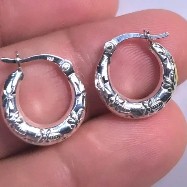 Argollas de plata 925 #12
