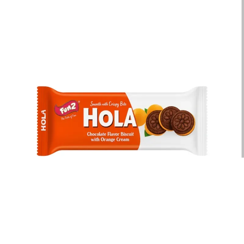 Galletas Hola de chocolate rellenas de naranja
