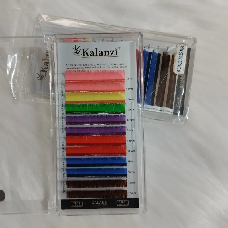 Pestañas Clásicas de Colores 0.07D Mix(13.14.15mm) - Kalanzi