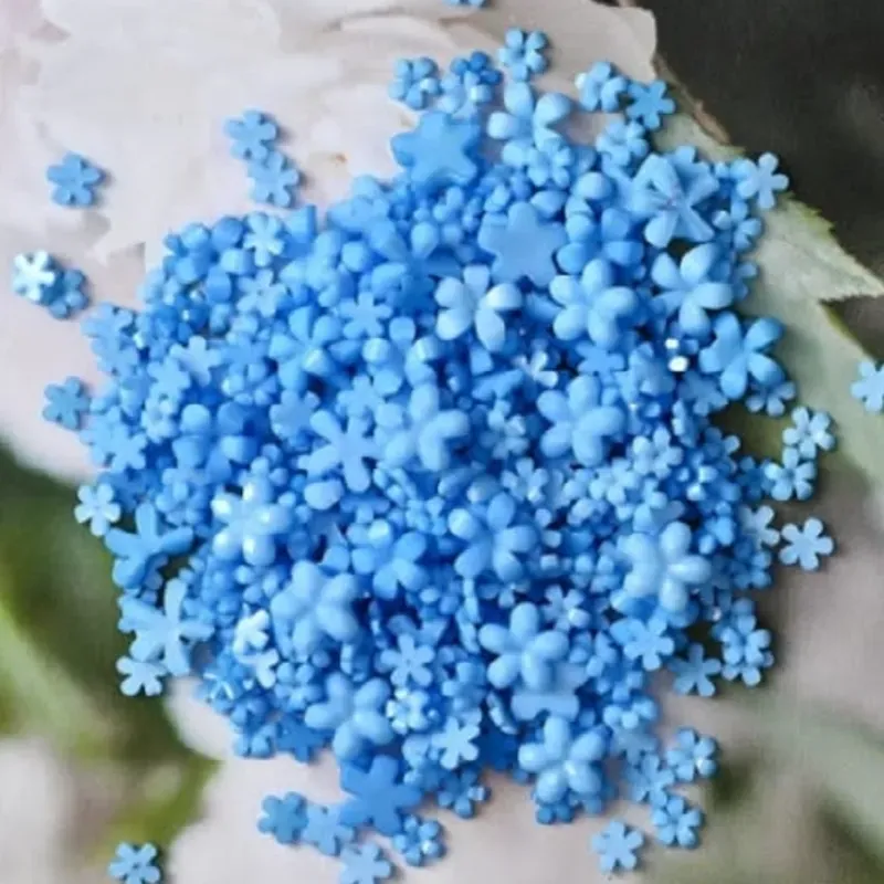 Flor de resina azul